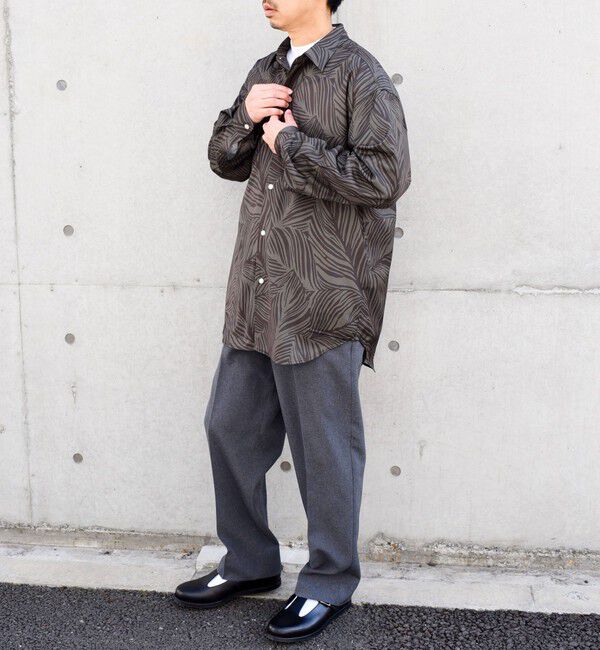 SHIPS any「SHIPS any: ダーク ボタニカル プリント バルーンスリーブ ルーズ シャツ◇」|シャツ・ブラウス|