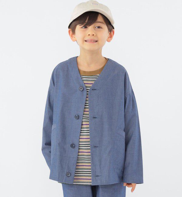 SHIPS KIDS「SHIPS KIDS:100～130cm / カラーレス ワーク シャツ」|シャツ・ブラウス|