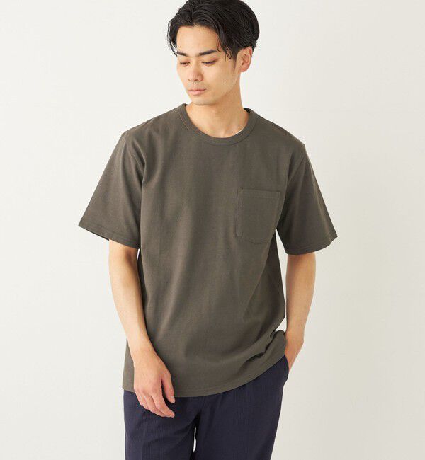 SHIPS Colors 「SHIPS Colors:USAコットン  ポケット TEE」|Tシャツ・カットソー|ダークグレー