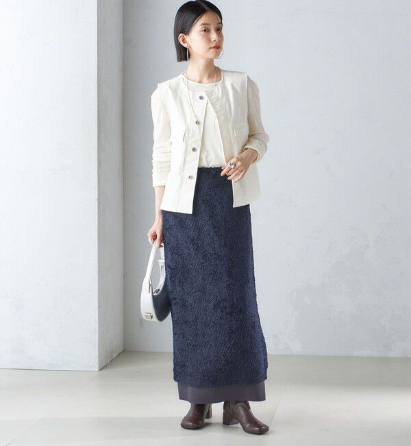 SHIPS for women「〈手洗い可能〉ミリタリー ショート ジレ」|ベスト・ジレ|