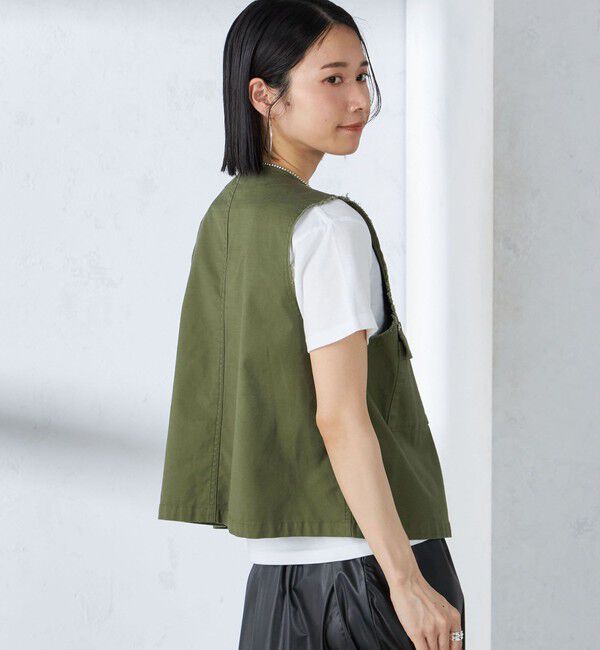 SHIPS for women「〈手洗い可能〉ミリタリー ショート ジレ」|ベスト・ジレ|