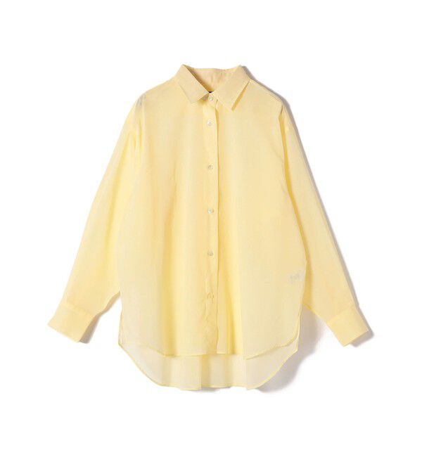 SHIPS for women「SHIPS Primary Navy Label:〈手洗い可能〉コットン オーガンジー レギュラー シャツ」|シャツ・ブラウス|イエロー