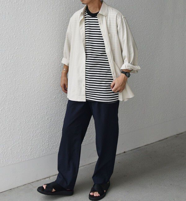 SHIPS any「【WEB限定】SHIPS any:〈洗濯機可能〉リネン / レーヨン レギュラーカラー 7分袖 シャツ◇」|シャツ・ブラウス|