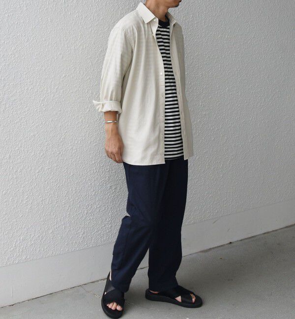 SHIPS any「【WEB限定】SHIPS any:〈洗濯機可能〉リネン / レーヨン レギュラーカラー 7分袖 シャツ◇」|シャツ・ブラウス|