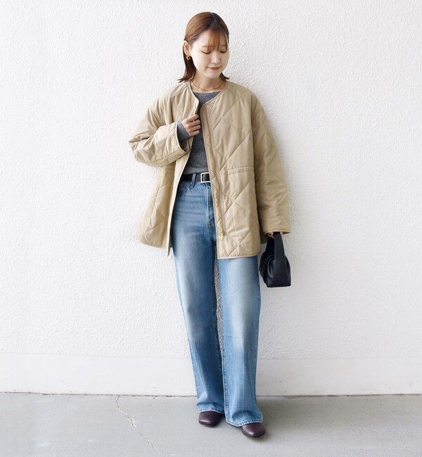 SHIPS for women「〈手洗い可能〉キルティング サイドジップ ブルゾン」|ブルゾン・スタジャン|