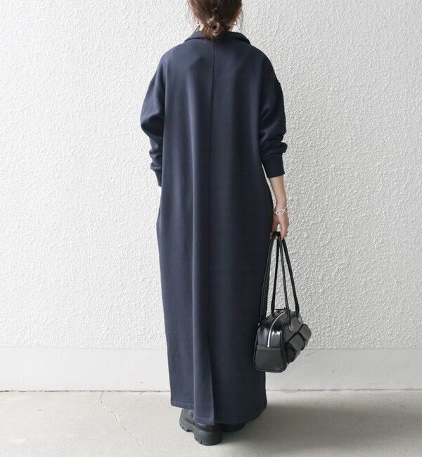 SHIPS any「SHIPS any:〈洗濯機可能〉USA コットン 裏起毛 ハーフジップ ワンピース」|ワンピース|