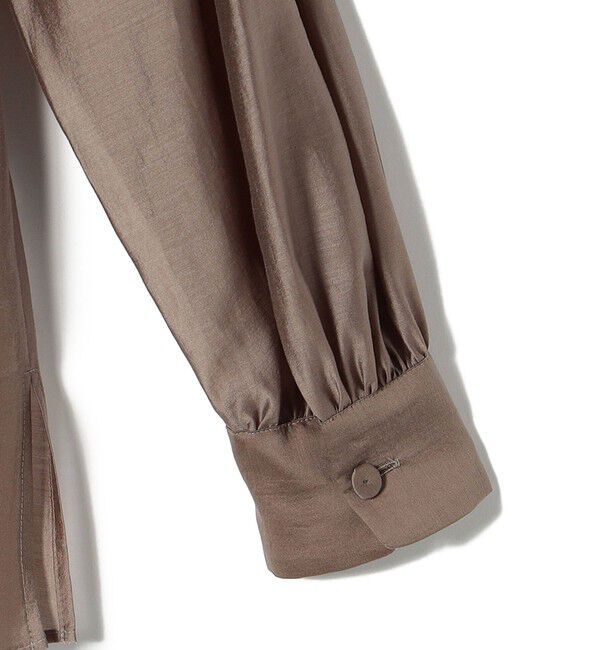 SHIPS for women「〈手洗い可能〉バンドカラー 袖 シャーリング ブラウス」|シャツ・ブラウス|