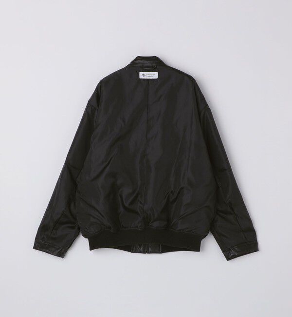 SHIPS「City Ambient Products: 合成皮革 ショート ジップ ブルゾン」|ブルゾン・スタジャン|