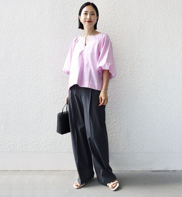 SHIPS for women「〈手洗い可能〉ストライプ バルーン ブラウス」|シャツ・ブラウス|