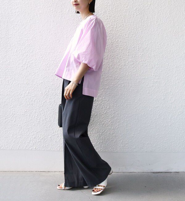 SHIPS for women「〈手洗い可能〉ストライプ バルーン ブラウス」|シャツ・ブラウス|