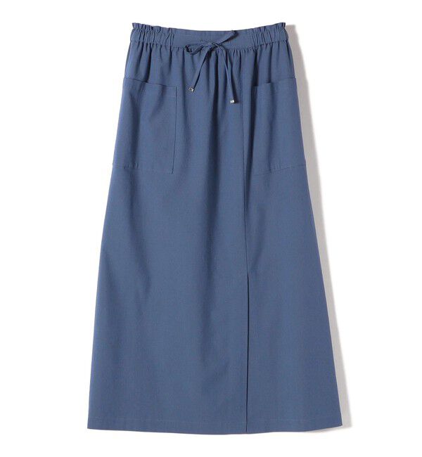 SHIPS for women「〈手洗い可能〉麻混 ストレッチ ドロスト Aライン スカート」|台形|