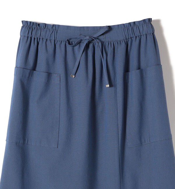 SHIPS for women「〈手洗い可能〉麻混 ストレッチ ドロスト Aライン スカート」|台形|