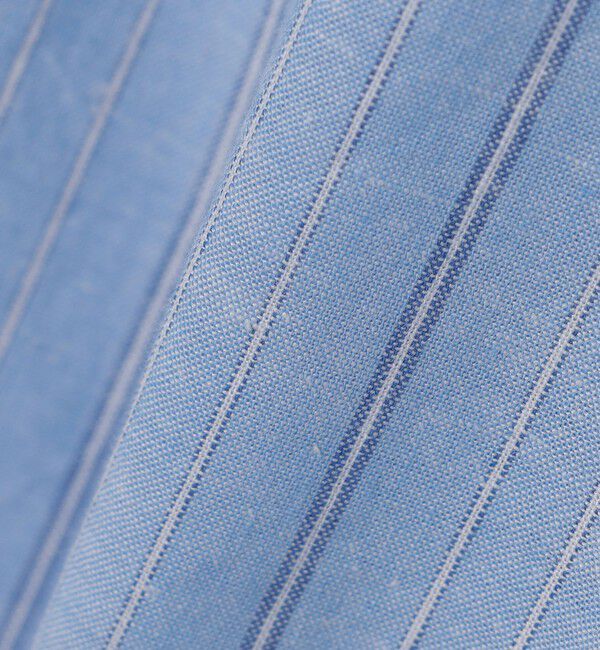 SHIPS Colors 「SHIPS Colors:コットン リネン ストライプ 7分袖 シャツ」|シャツ・ブラウス|