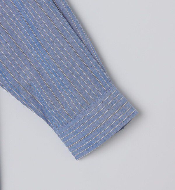 SHIPS Colors 「SHIPS Colors:コットン リネン ストライプ 7分袖 シャツ」|シャツ・ブラウス|