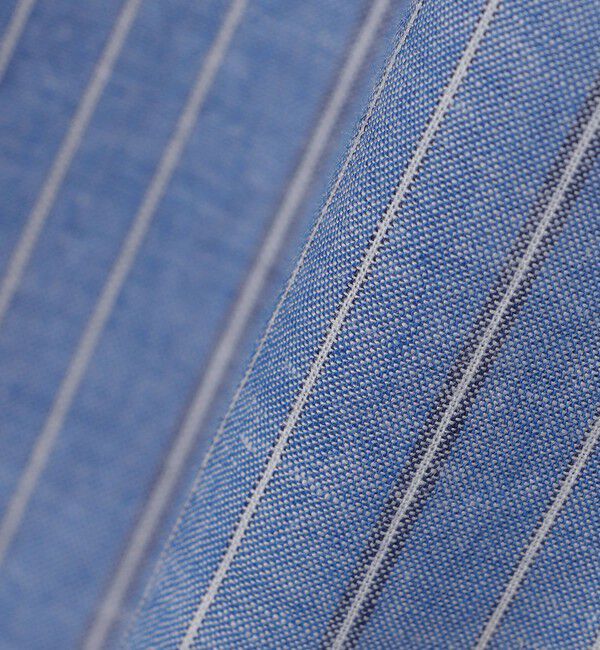 SHIPS Colors 「SHIPS Colors:コットン リネン ストライプ 7分袖 シャツ」|シャツ・ブラウス|