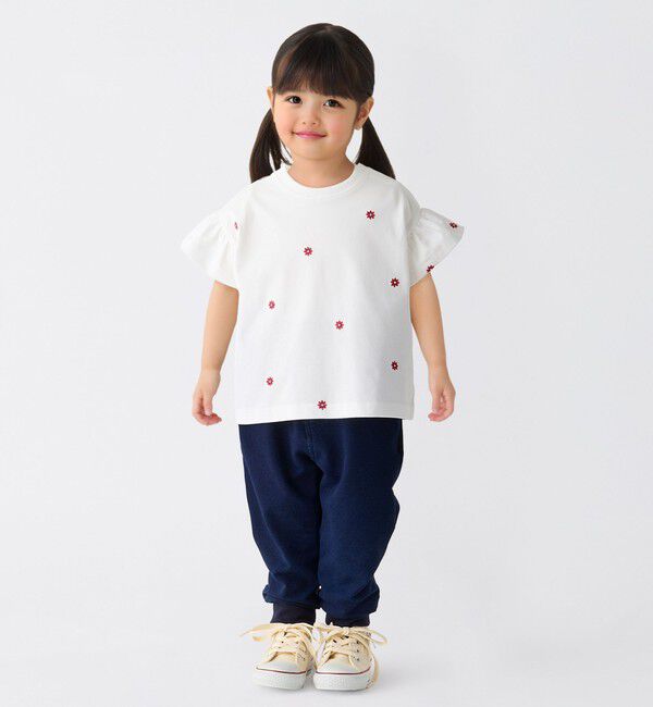 SHIPS Colors 「SHIPS Colors:80～130cm / リンク フラワー エンブロイダリー カットソー◇」|Tシャツ・カットソー|