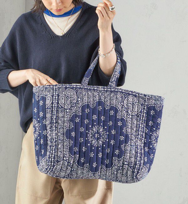 SHIPS for women「MALUS: バンダナ キルティング ビッグ トート バッグ」|トートバッグ|