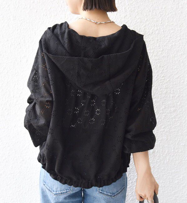 SHIPS for women「【WEB限定】〈手洗い可能〉レース フード シャツ 羽織」|シャツ・ブラウス|