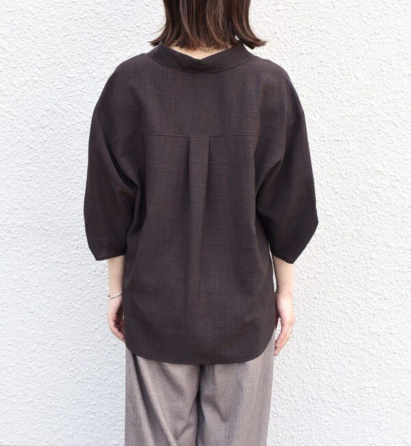 SHIPS Colors 「SHIPS Colors:〈手洗い可能〉パンチング スキッパー シャツ」|シャツ・ブラウス|