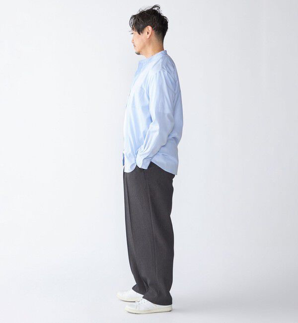 SHIPS「SHIPS: 140S ブロード バンドカラー シャツ」|シャツ・ブラウス|