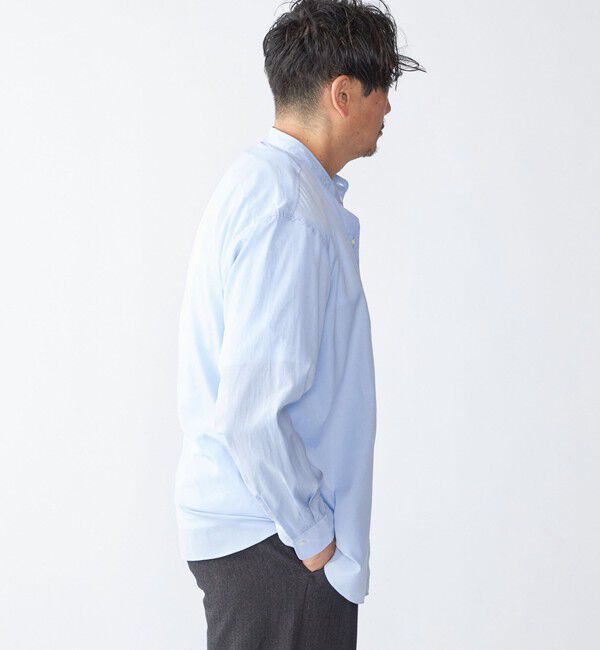 SHIPS「SHIPS: 140S ブロード バンドカラー シャツ」|シャツ・ブラウス|