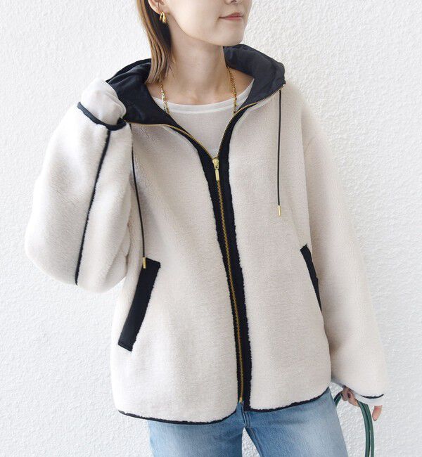 WEB限定】ボア 配色 フード ブルゾン（SHIPS for women）｜ルミネの