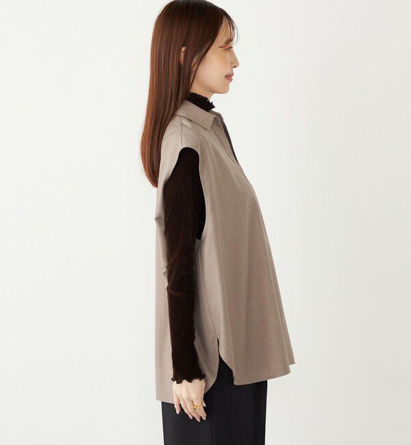 SHIPS Colors 「SHIPS Colors:〈手洗い可能〉TR スキッパー オーバー シャツ」|シャツ・ブラウス|