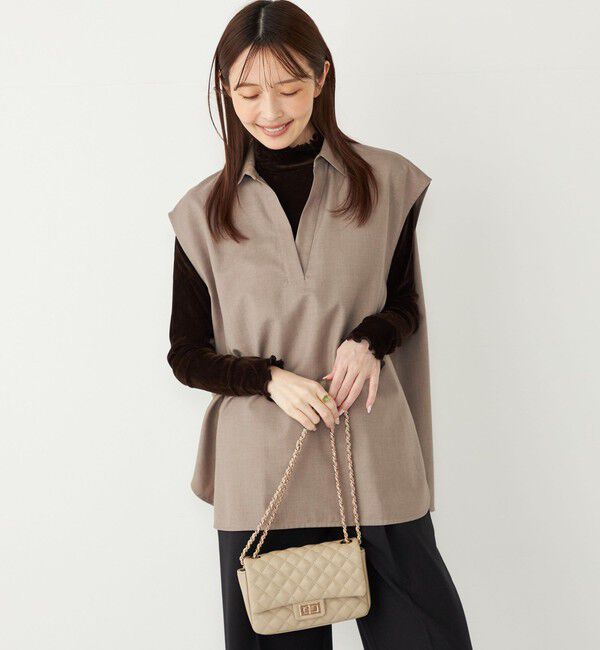 SHIPS Colors 「SHIPS Colors:〈手洗い可能〉TR スキッパー オーバー シャツ」|シャツ・ブラウス|