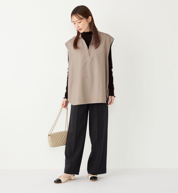 SHIPS Colors 「SHIPS Colors:〈手洗い可能〉TR スキッパー オーバー シャツ」|シャツ・ブラウス|