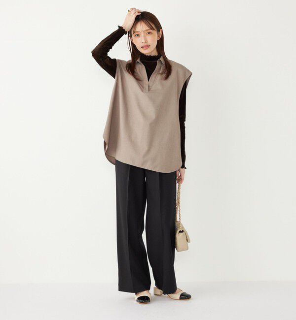 SHIPS Colors 「SHIPS Colors:〈手洗い可能〉TR スキッパー オーバー シャツ」|シャツ・ブラウス|