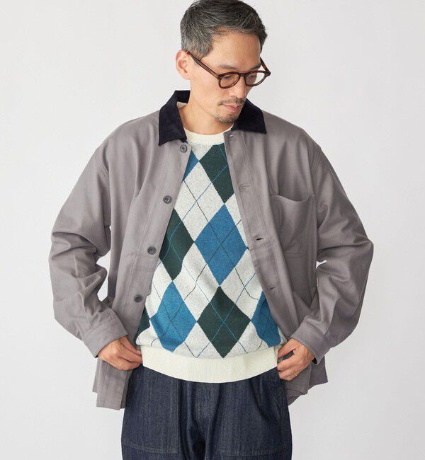 SHIPS「SHIPS:〈手洗い可能〉ライト ネル カバーオール シャツ」|シャツ・ブラウス|