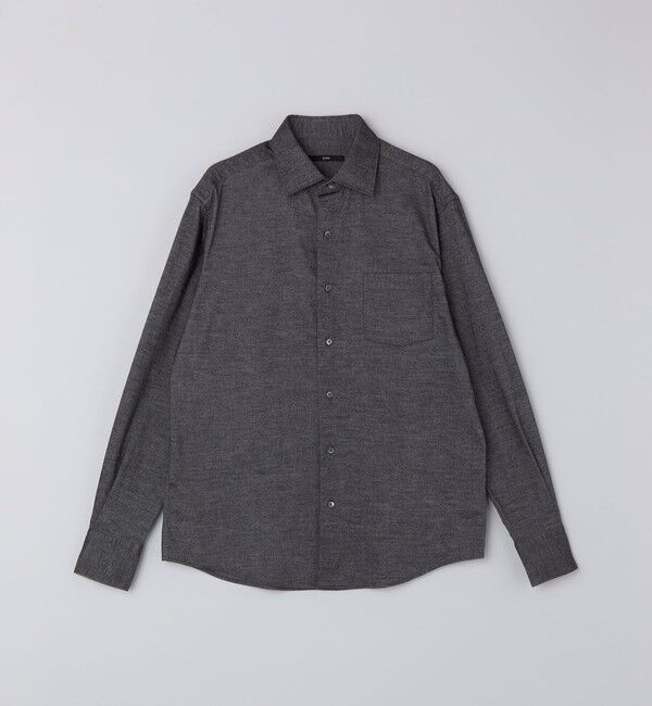 SHIPS「SHIPS:  ワイドカラー ネル シャツ」|シャツ・ブラウス|ダークグレー