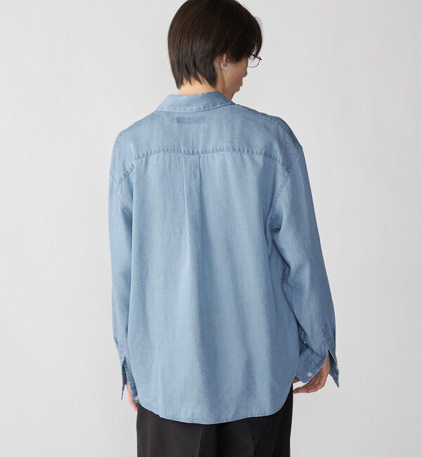 SHIPS「City Ambient Products: レギュラー ドレープ デニム ロング スリーブ シャツ」|シャツ・ブラウス|