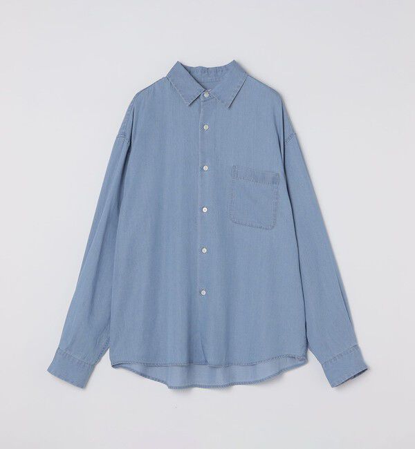 SHIPS「City Ambient Products: レギュラー ドレープ デニム ロング スリーブ シャツ」|シャツ・ブラウス|