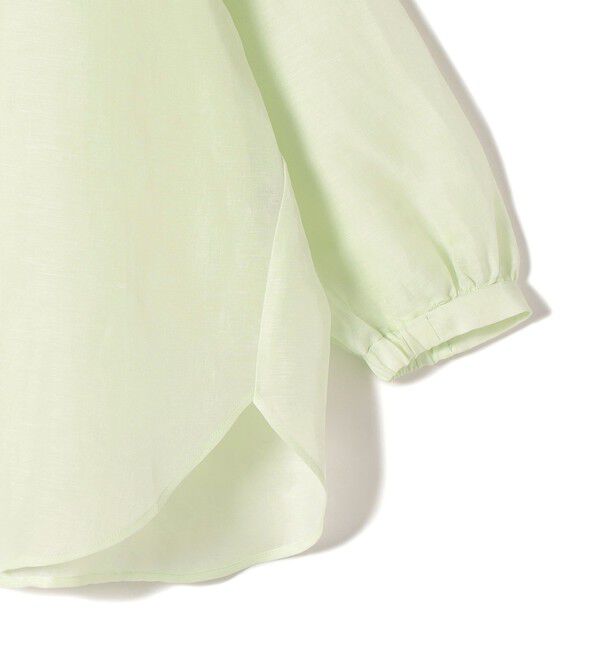 SHIPS for women「《予約》〈手洗い可能〉IMPERIAL LINEN 混 バンドカラー スキッパー シャツ」|シャツ・ブラウス|