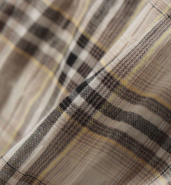 SHIPS Colors 「《予約》SHIPS Colors:〈手洗い可能〉シアー チェック シャツ◆」|シャツ・ブラウス|