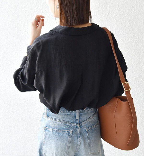 SHIPS any「《予約》SHIPS any:〈手洗い可能〉オープン カラー ポケット シャツ」|シャツ・ブラウス|