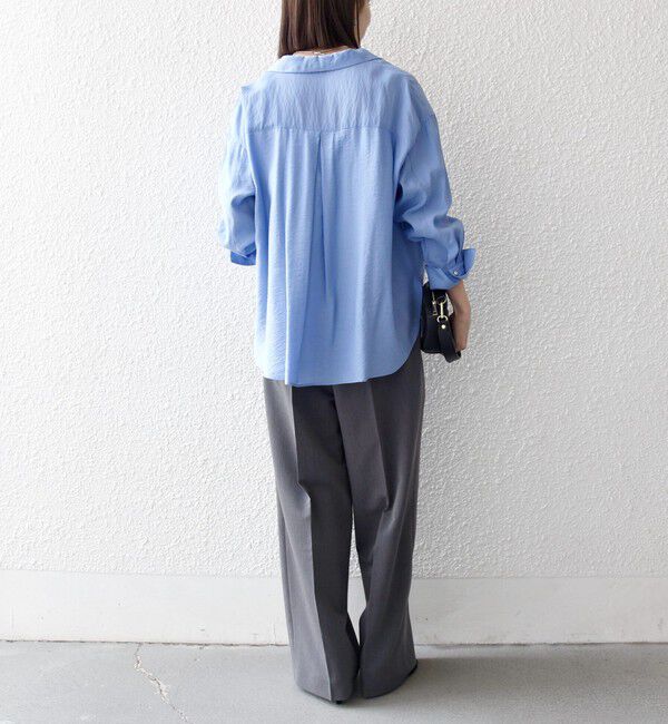 SHIPS any「《予約》SHIPS any:〈手洗い可能〉オープン カラー ポケット シャツ」|シャツ・ブラウス|