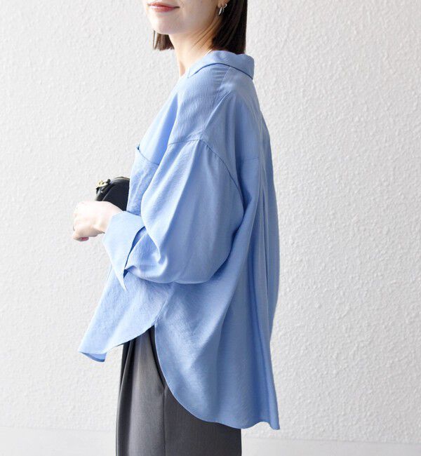 SHIPS any「《予約》SHIPS any:〈手洗い可能〉オープン カラー ポケット シャツ」|シャツ・ブラウス|