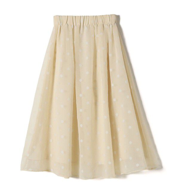 SHIPS Colors 「《予約》SHIPS Colors:〈手洗い可能〉シアー フロッキー ドット フレア スカート◆」|フレア|