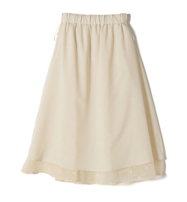 SHIPS Colors 「《予約》SHIPS Colors:〈手洗い可能〉シアー フロッキー ドット フレア スカート◆」|フレア|