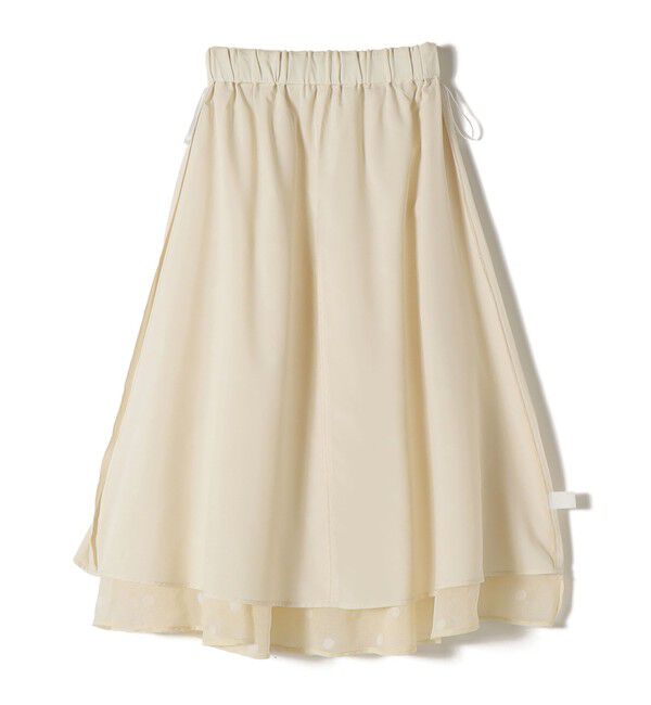SHIPS Colors 「《予約》SHIPS Colors:〈手洗い可能〉シアー フロッキー ドット フレア スカート◆」|フレア|