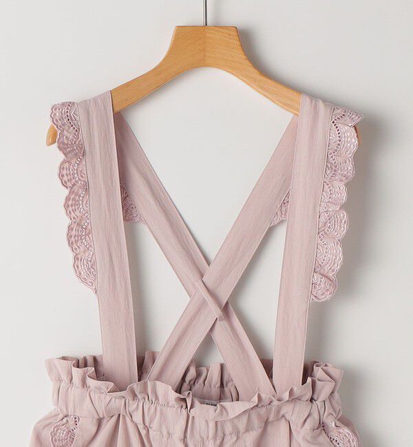 SHIPS KIDS「SHIPS KIDS:140～150cm / ショルダー レース ストラップ パンツ」|その他|