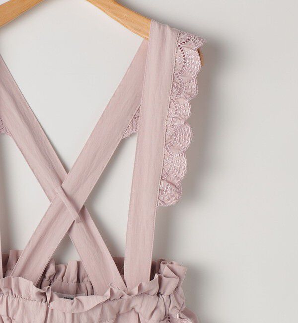 SHIPS KIDS「SHIPS KIDS:140～150cm / ショルダー レース ストラップ パンツ」|その他|