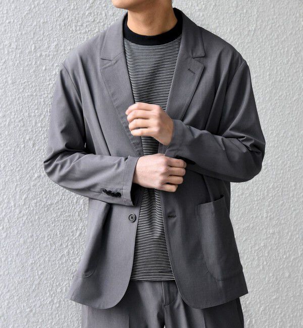 SHIPS any「SHIPS any:〈吸水速乾〉Rapidry ポケット テーラード ジャケット(セットアップ対応) 26SS◆」|テーラードジャケット|グレー