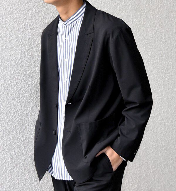 SHIPS any「SHIPS any:〈吸水速乾〉Rapidry ポケット テーラード ジャケット(セットアップ対応) 26SS◆」|テーラードジャケット|ブラック