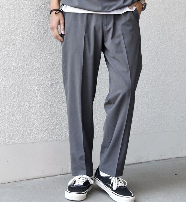 SHIPS any「SHIPS any:〈吸水速乾〉Rapidry クリース アンクル テーパード イージーパンツ (セットアップ対応)26SS◆」|スラックス|グレー