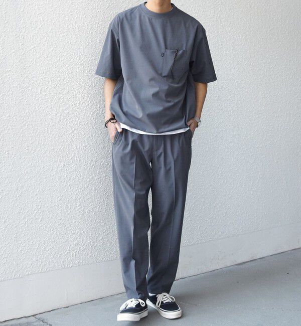 SHIPS any「SHIPS any:〈吸水速乾〉Rapidry クリース アンクル テーパード イージーパンツ (セットアップ対応)26SS◆」|スラックス|