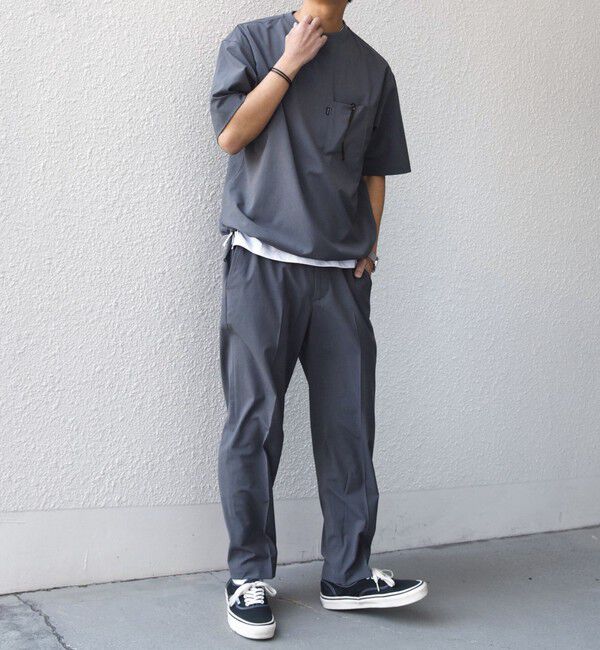 SHIPS any「SHIPS any:〈吸水速乾〉Rapidry クリース アンクル テーパード イージーパンツ (セットアップ対応)26SS◆」|スラックス|