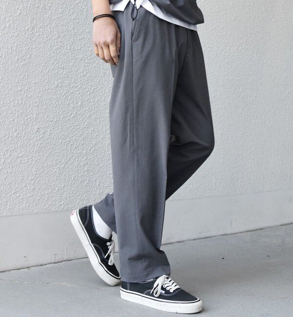 SHIPS any「SHIPS any:〈吸水速乾〉Rapidry クリース アンクル テーパード イージーパンツ (セットアップ対応)26SS◆」|スラックス|